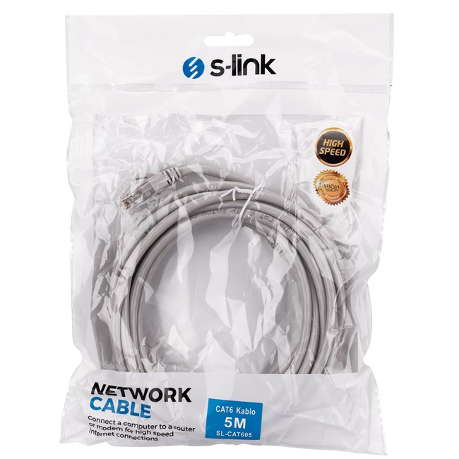 S-Link Patch Kablo Cat6 Gri (5m)