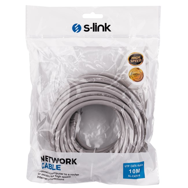 S-Link Patch Kablo Cat6 Gri (10m)