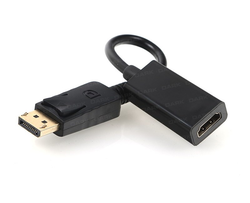 Dark DisplayPort to HDMI Dişi Kablo 4K