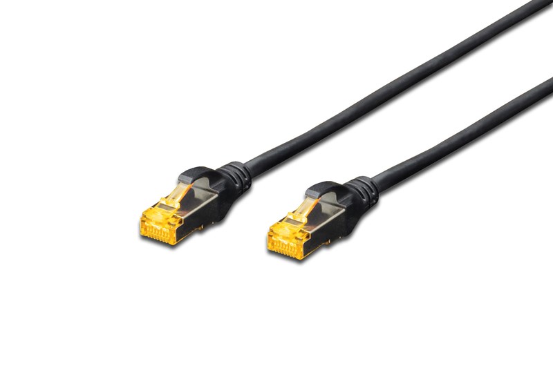 Digitus Zırhlı Patch Kablo Cat6A Siyah (0,25m)