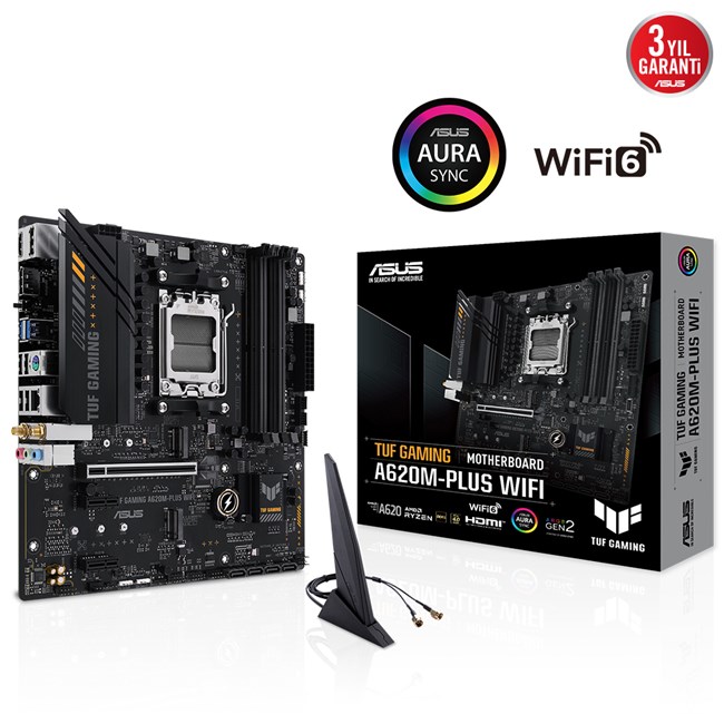 Asus Tuf Gaming A620M-Plus Wifi AM5 Ryzen Hdmi Dp