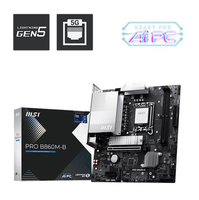 MSI Pro B860M-B DDR5 1851P Hdmi Dp Type-C
