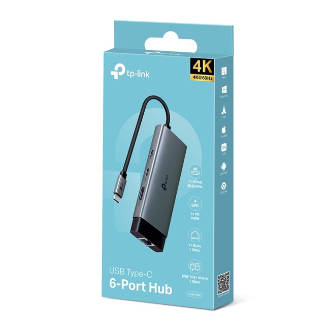 TP-Link Type-C 6 Port Hub (UH6120C)