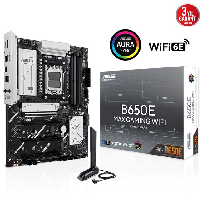 Asus B650E Max Gaming WiFi AM5 DDR5 DP HDMI Type-C