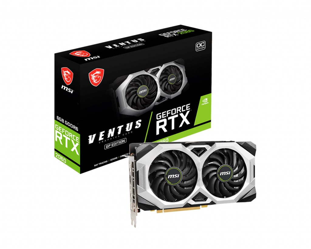 MSI VGA GEFORCE RTX 2060 VENTUS GP OC RTX2060 6GB GDDR6 192B DX12U PCIE 3.0 X16 (1XHDMI 3XDP)
