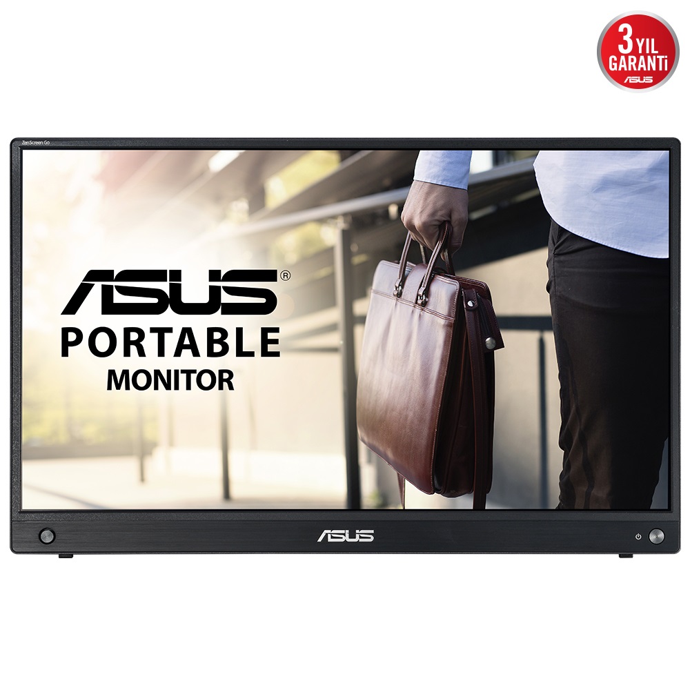 ASUS ZenScreen MB16AWP 15.6 IPS 1920x1080 5ms 60Hz 250cd Mini-HDMI USB-C Hoparlör YOK 3YIL KABLOSUZ BAĞLANTI  DAHILI BATARYA MAT EKRAN TRIPOD APARAT TAŞINABİLİR USB MONİTÖR