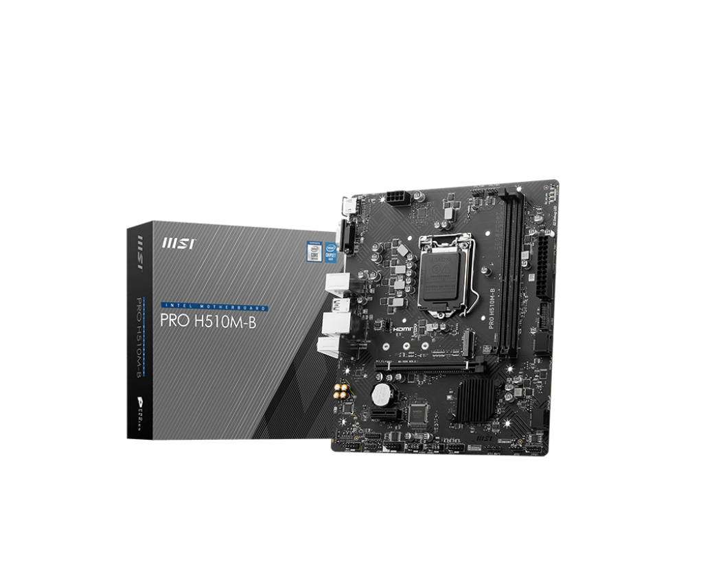 MSI MB PRO H510M-B SOKET 1200 DDR4 2933MHZ ,M.2 USB3.2 1X 1G LAN MATX(YALNIZCA 10. NESİL DESTEKLİ)