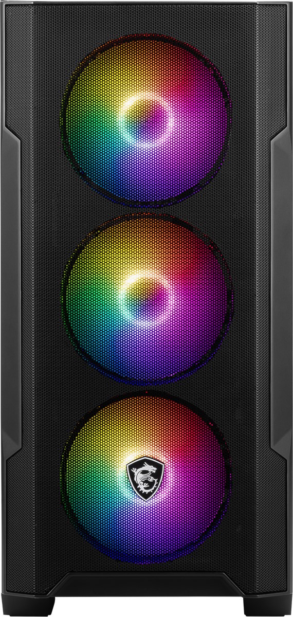 MSI MAG FORGE M100A D60 AKRİLİK YAN PANEL 3X120MM 1X120MM AUTO RGB FAN 600W 80+ MATX GAMİNG BİLGİSAYAR KASASI