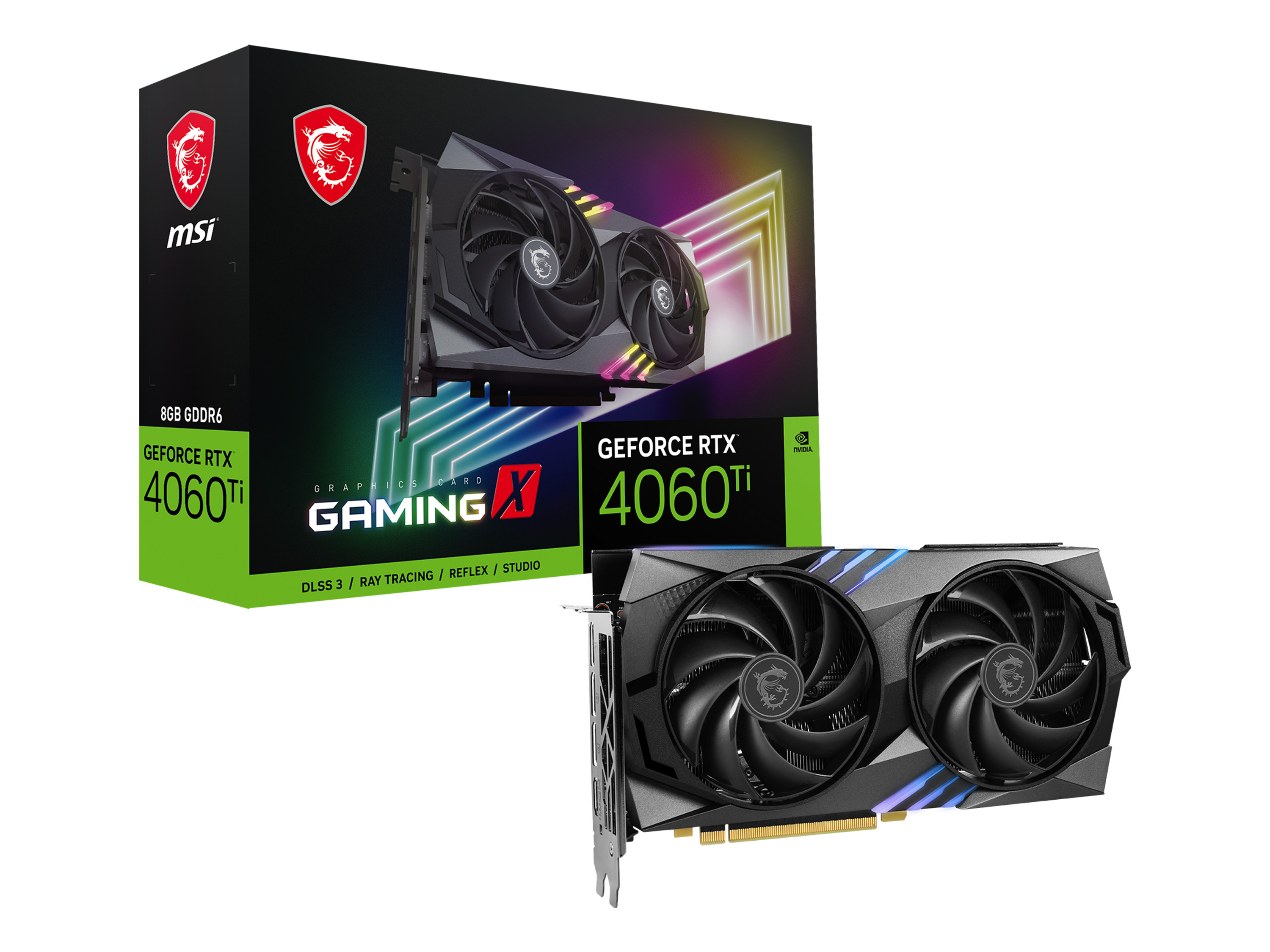 MSI VGA GEFORCE RTX 4060 TI GAMING X 8G RTX4060TI 8GB GDDR6 128B DX12 PCIE 4.0 X16 (3XDP 1XHDMI)