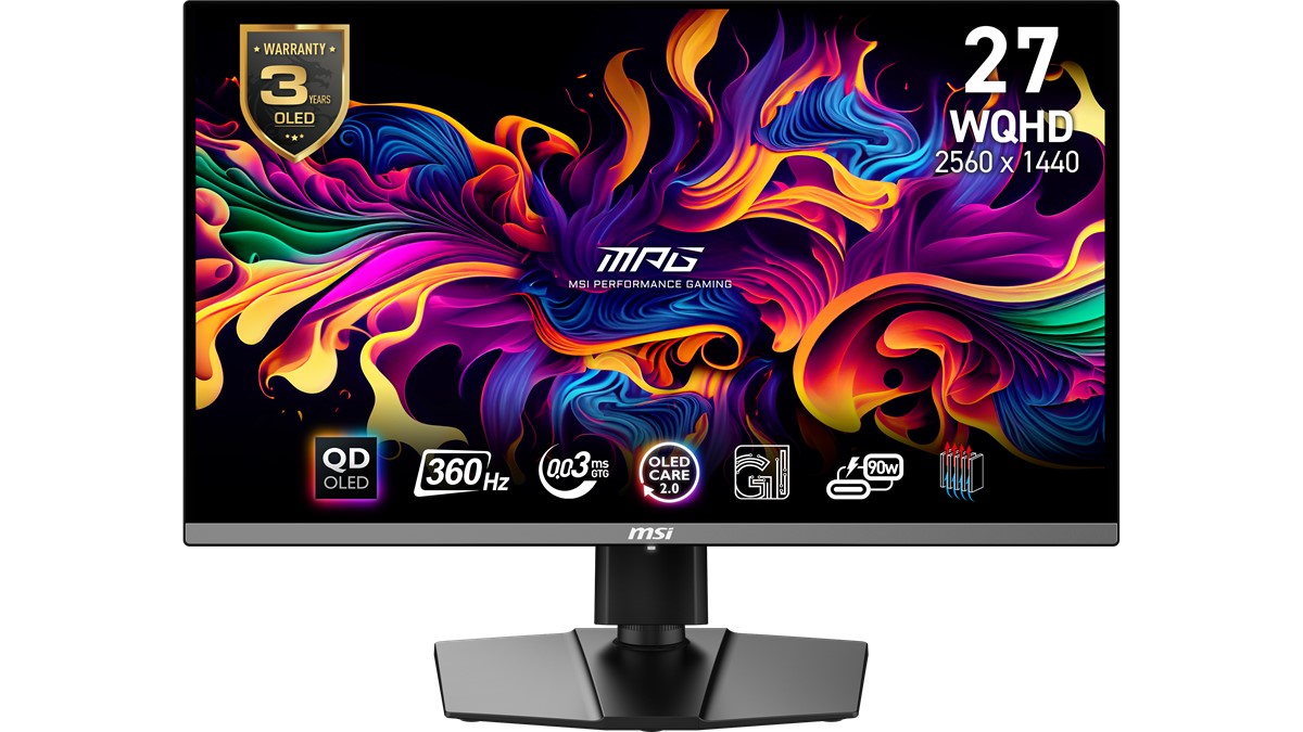 MSI 26.5 MPG 271QRX QD-OLED 2560x1440 (WQHD) 16:9 FLAT QD-OLED 360HZ 0.03MS ADAPTIVE-SYNC GAMING MONITOR