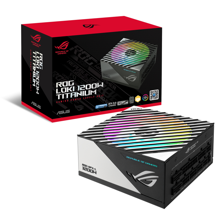 ASUS ROG LOKI SFX-L 1200W TITANIUM MODÜLER ATX 3.1 UYUMLU ARGB FAN PCIe 5.1 10 YIL GARANTI
