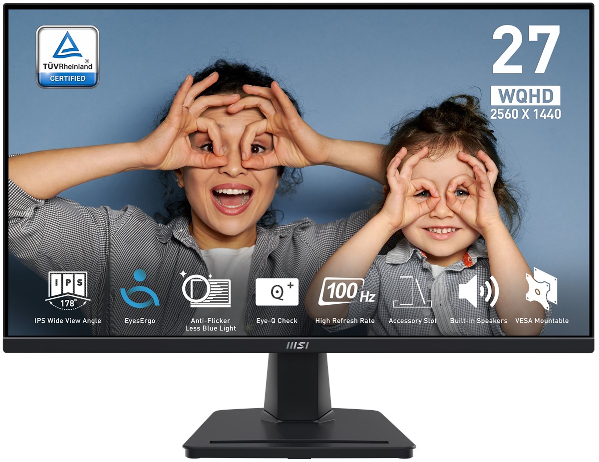 MSI 27 PRO MP275Q 2560x1440 (WQHD) FLAT VA 100HZ 1MS ANTI-GLARE MONITOR