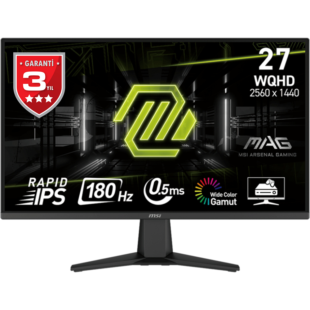 MSI 27 MAG 275QF 2560x1440 (WQHD) 16:9 FLAT RAPID IPS 180HZ 0.5MS ADAPTIVE-SYNC GAMING MONITOR