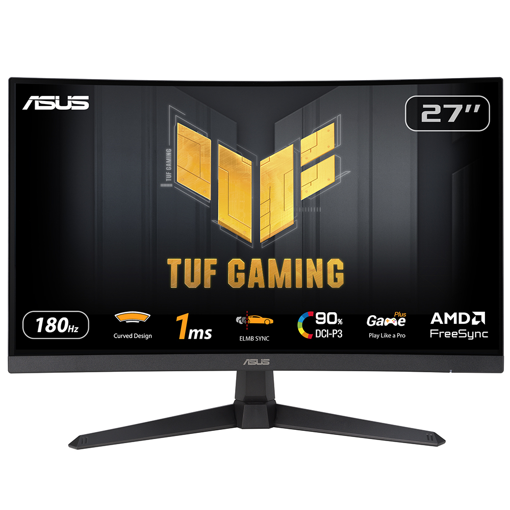 ASUS TUF GAMING VG27VQ3B 27 KAVISLI FAST VA FREESYNC 1920X1080 1MS 180HZ 250CD DP HDMI HOPARLÖR VESA 3YIL ELMB SYNC 90% DCI-P3 MONITÖR