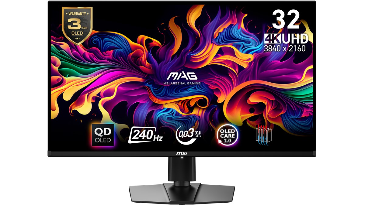 MSI 31.5 MAG 321UPX QD-OLED 3840x2160 (UHD) 16:9 FLAT 240HZ 0.03MS FREESYNC GAMING MONITOR