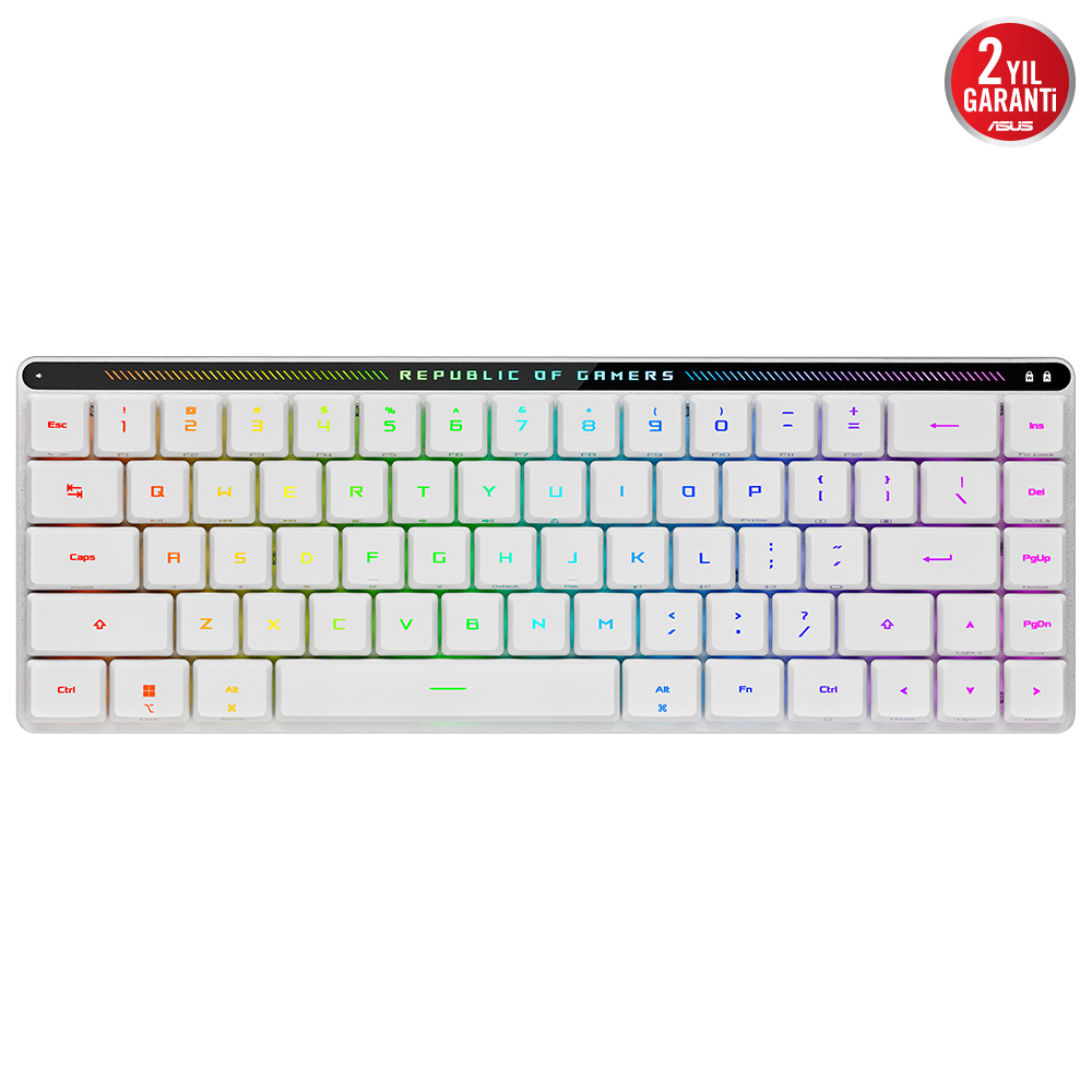 ASUS ROG FALCHION RX RED WL/LP/ABS/TR WIRELESS LOW PROFILE AURA SYNC TÜRKÇE OYUNCU KLAVYESİ