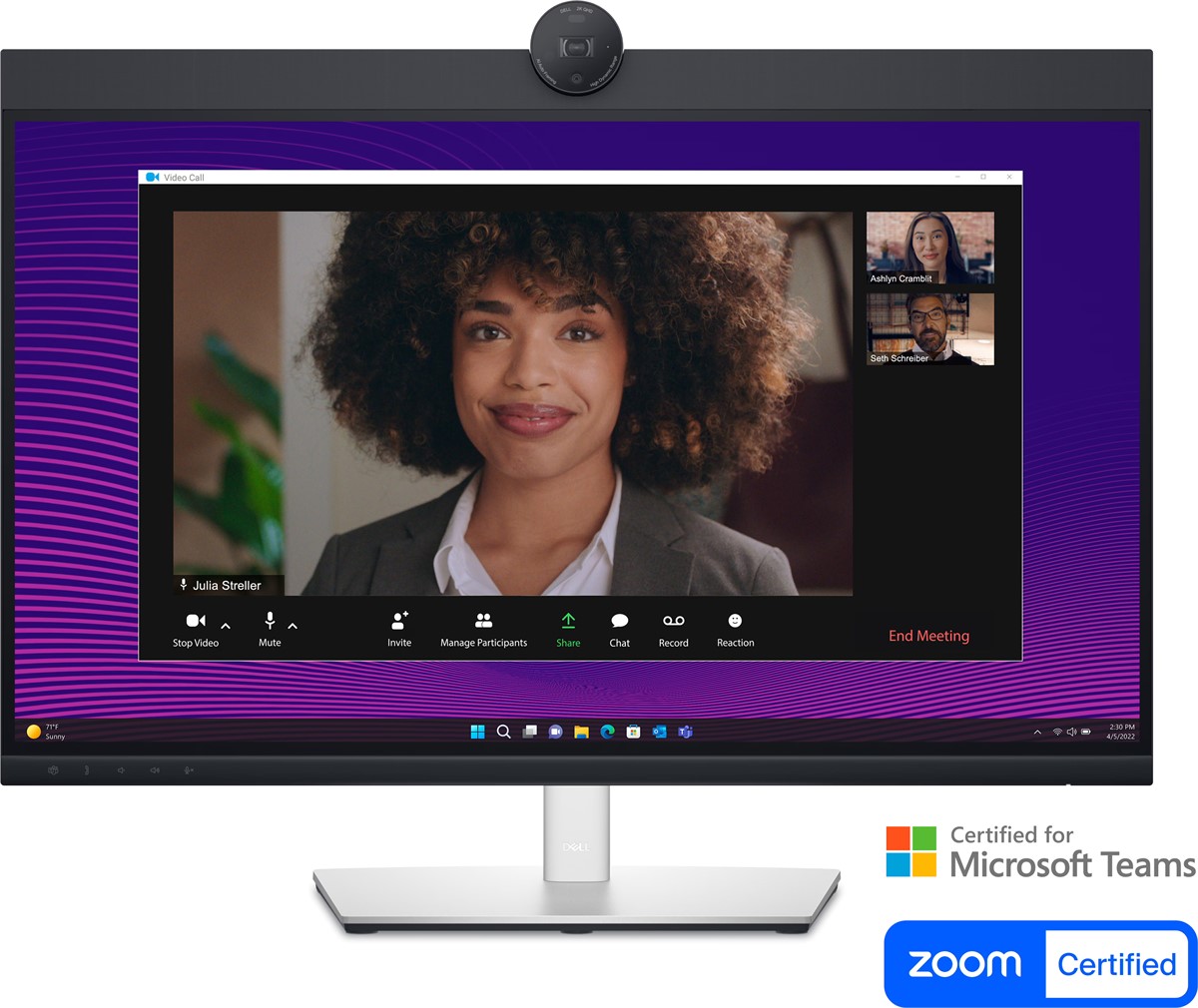 DELL 27 P2724DEB VIDEO CONFERENCING MONITOR 8MS 60HZ QHD 2560 x 1440 VESA 1x DP 1x HDMI
