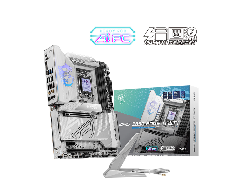 MSI MB MPG Z890 EDGE TI WIFI SOKET 1851 DDR5 9200MHZ(OC) USB 20GBPS 5XM.2 2XTB4 HDMI DISPLAY 5G LAN WIFI 7 ATX