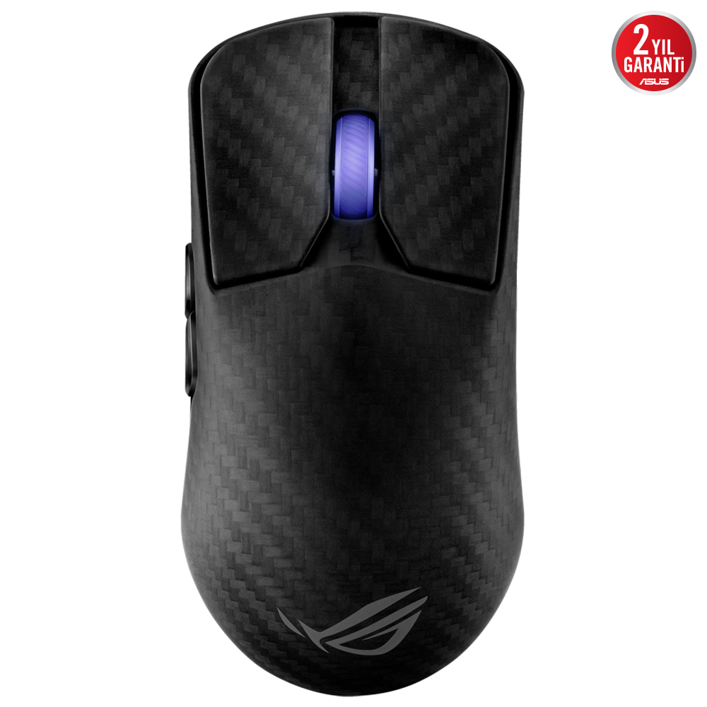 ASUS ROG P718 HARPE ACE EXTREME KABLOSUZ GAMING MOUSE  KARBON FİBER YAPI 47G HAFİF AIMPOINT PRO 42K OPTİK SENSÖR OPTİK MİKRO ANAHTARLAR ROG POLLING RATE BOOSTER ESPOR & FPS OYUN SİYAH