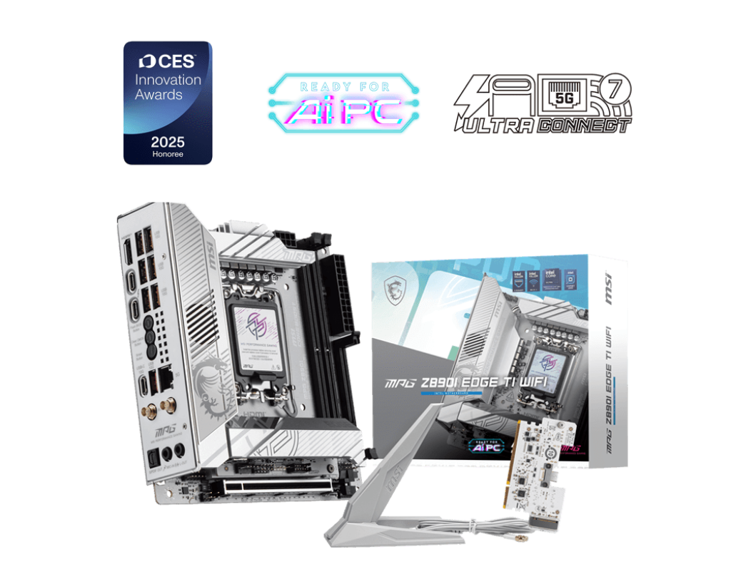 MSI MB MPG Z890I EDGE TI WIFI SOKET 1851 DDR5 8600MHZ(OC) USB 20GBPS 4XM.2 2XTB4 HDMI 2X DP 5G LAN WIFI 7 MİNİ ITX
