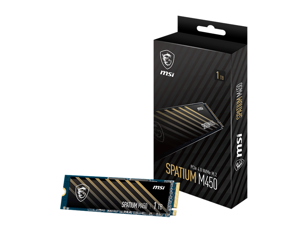 MSI SSD SPATIUM M450 PCIE 4.0 NVME M.2 1TB V1 R:3400 W:2400