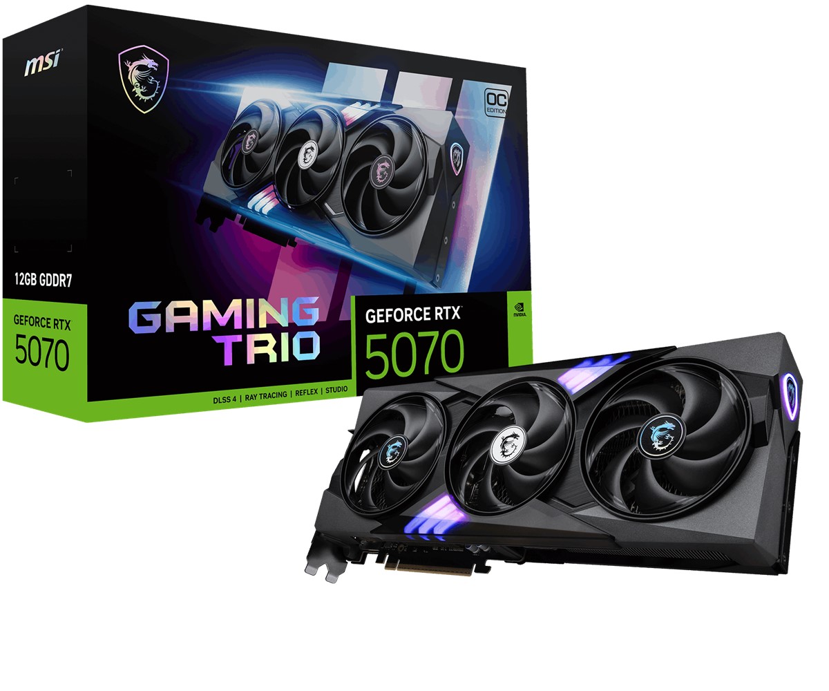 MSI VGA GEFORCE RTX 5070 12G GAMING TRIO OC RTX5070 12GB GDRR7 192B DX12 PCIE 5.0 X16 (3XDP 1XHDMI)