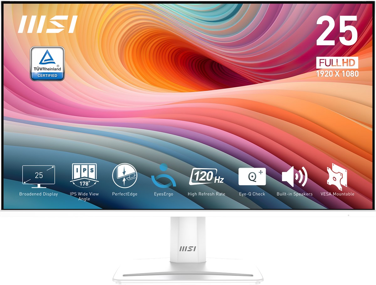 MSI 24.5 PRO MP251W E2 1920x1080 (FHD) 16:9 FLAT IPS 120HZ 1MS ADAPTIVE-SYNC MONITOR