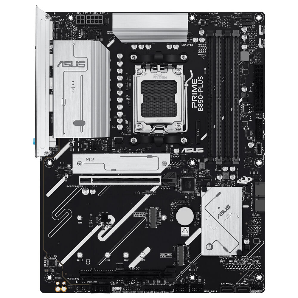 ASUS PRIME B850-PLUS-CSM AMD B850 AM5 DDR5 8000 DP HDMI 3X M2 USB3.2 AURA RGB 2.5GBIT LAN ATX 256GB’A KADAR RAM DESTEĞI 1XGEN5 M.2 ÜCRETSIZ UZAKTAN YÖNETIM YAZILIMI