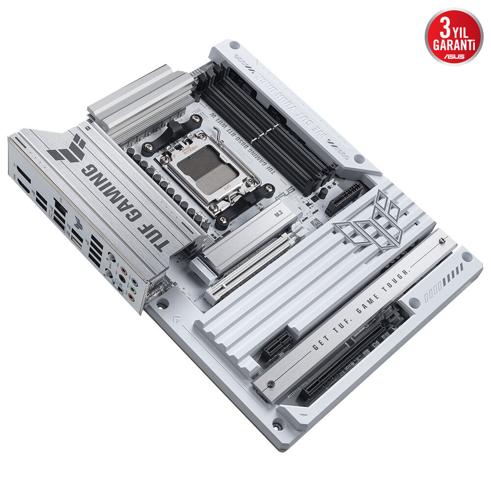 ASUS MB TUF GAMING B850-BTF WIFI W AMD B850 AM5 DDR5 8000 DP HDMI 3x M2 USB3.2 WiFi 7 + BT AURA RGB 2.5Gbit LAN ATX 14+2+1 GÜÇ AŞAMALARI, ANAKART ARKASINA KONUMLANDIRILAN KABLO BAĞLANTILARI