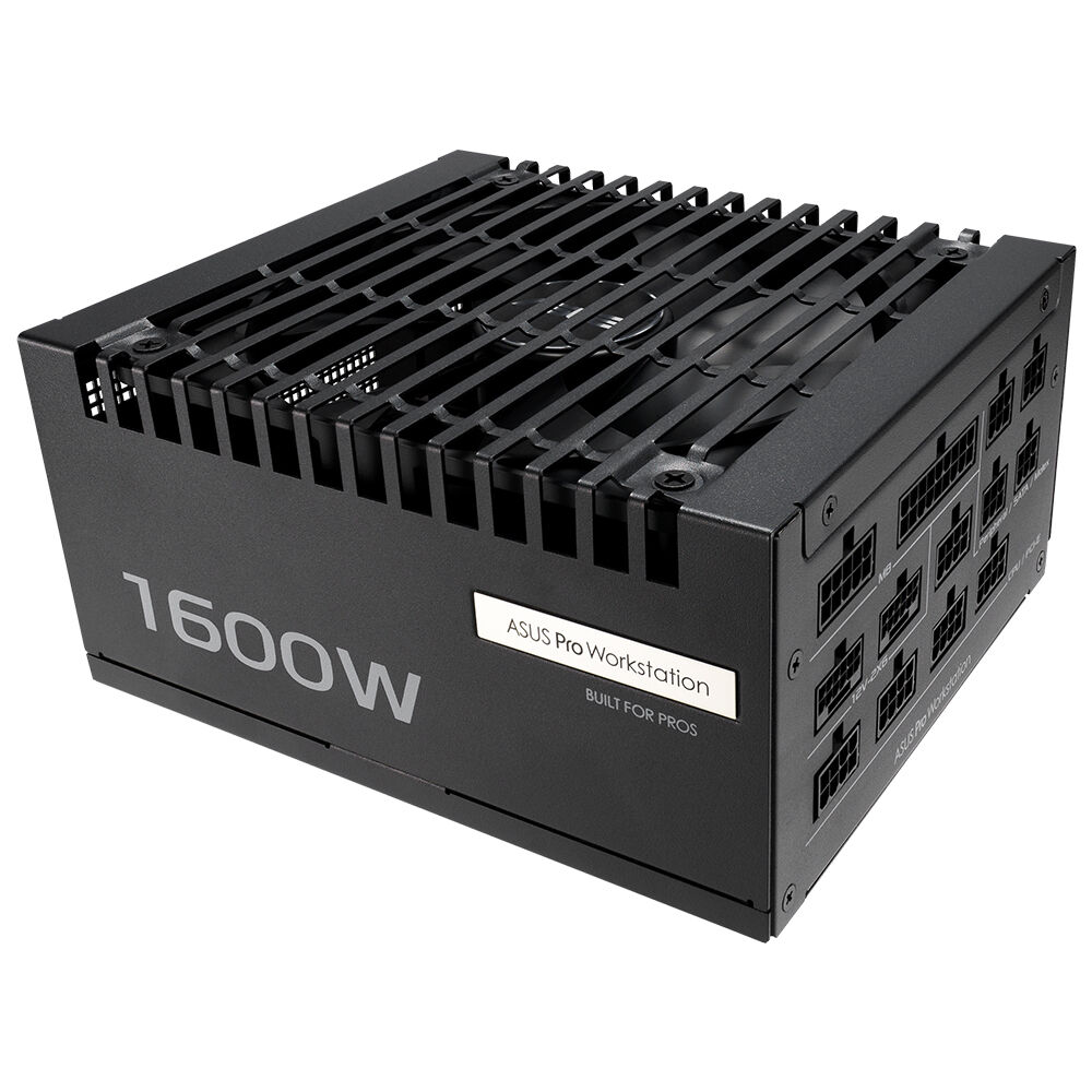 ASUS PRO WS 1600P PLATINUM PSU, İKİ EKRAN KARTI DESTEĞİ VE KARARLI GÜÇ SAĞLAMA ÖZELLİĞİYLE YÜKSEK PERFORMANSLI AI UYGULAMALARI İÇİN UYGUNDUR.