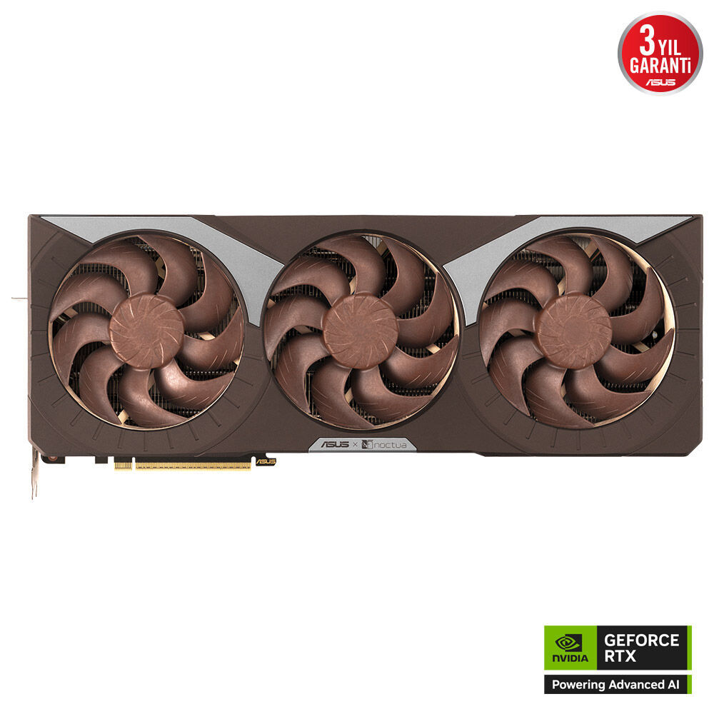 ASUS RTX5080-O16G-NOCTUA-NVIDIA-GEFORCE-RTX 5080-16GB GDDR7-256bit--OC-2xHDMI-3xDP-RGB-DLSS4 EKRAN KARTI