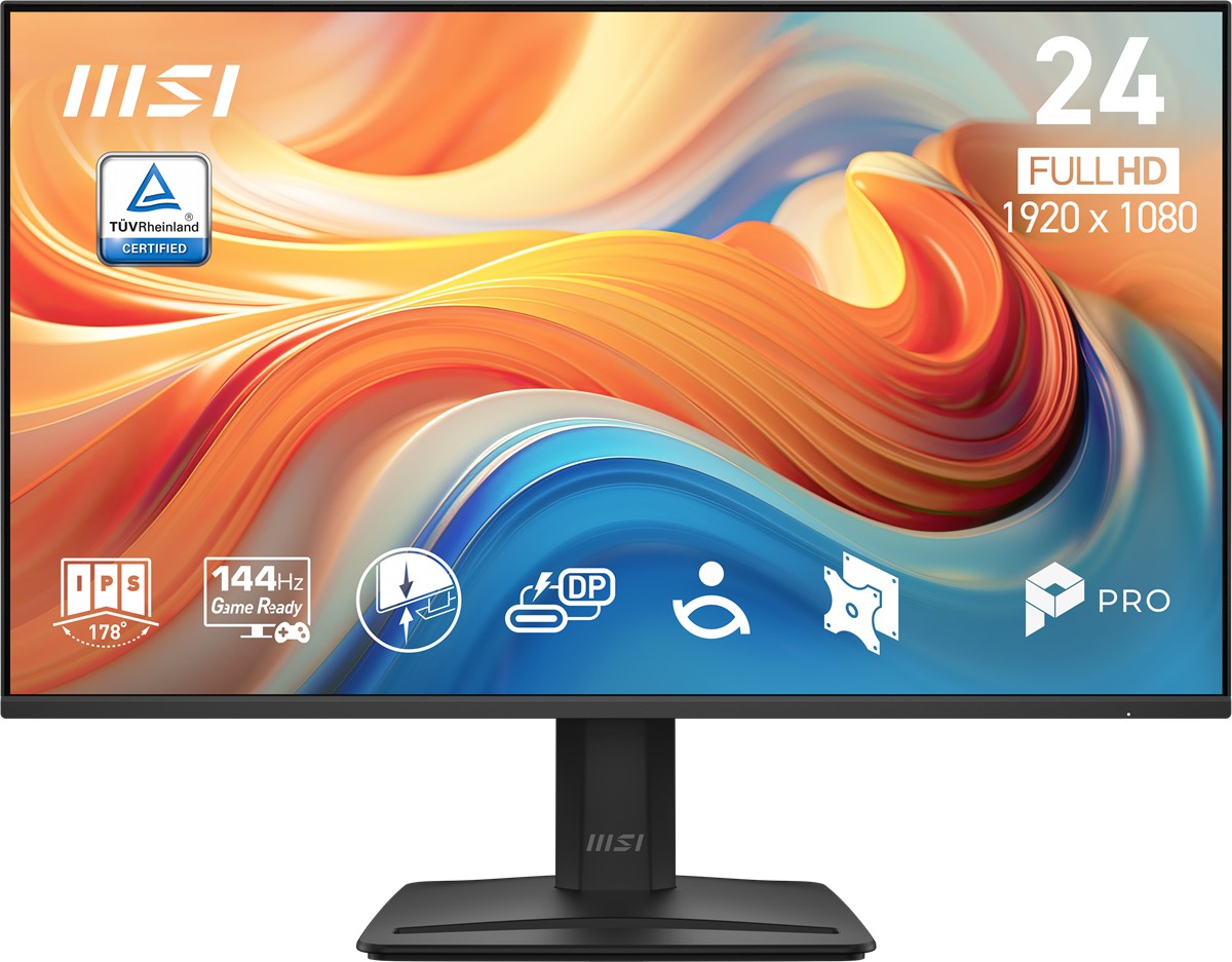MSI 23.8 PRO MP242 E14C 1920x1080 (FHD) 16:9 FLAT IPS 144HZ 1MS FREESYNC SIYAH MONITOR