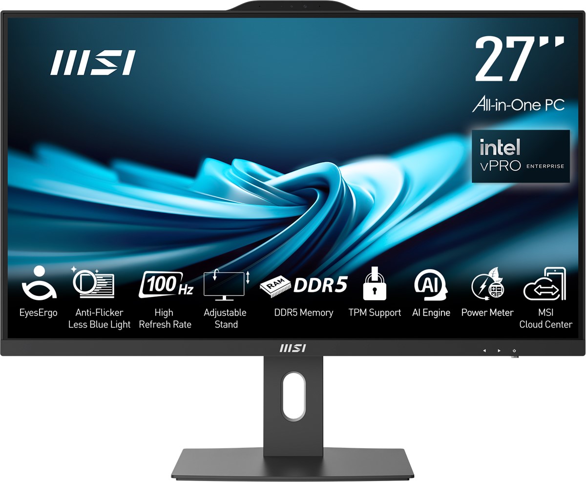 MSI PRO AP272P 14MQ-864EU 27 FHD (1920X1080) I7-14700 16GB DDR5 1TB SSD W11P SIYAH AIO PC