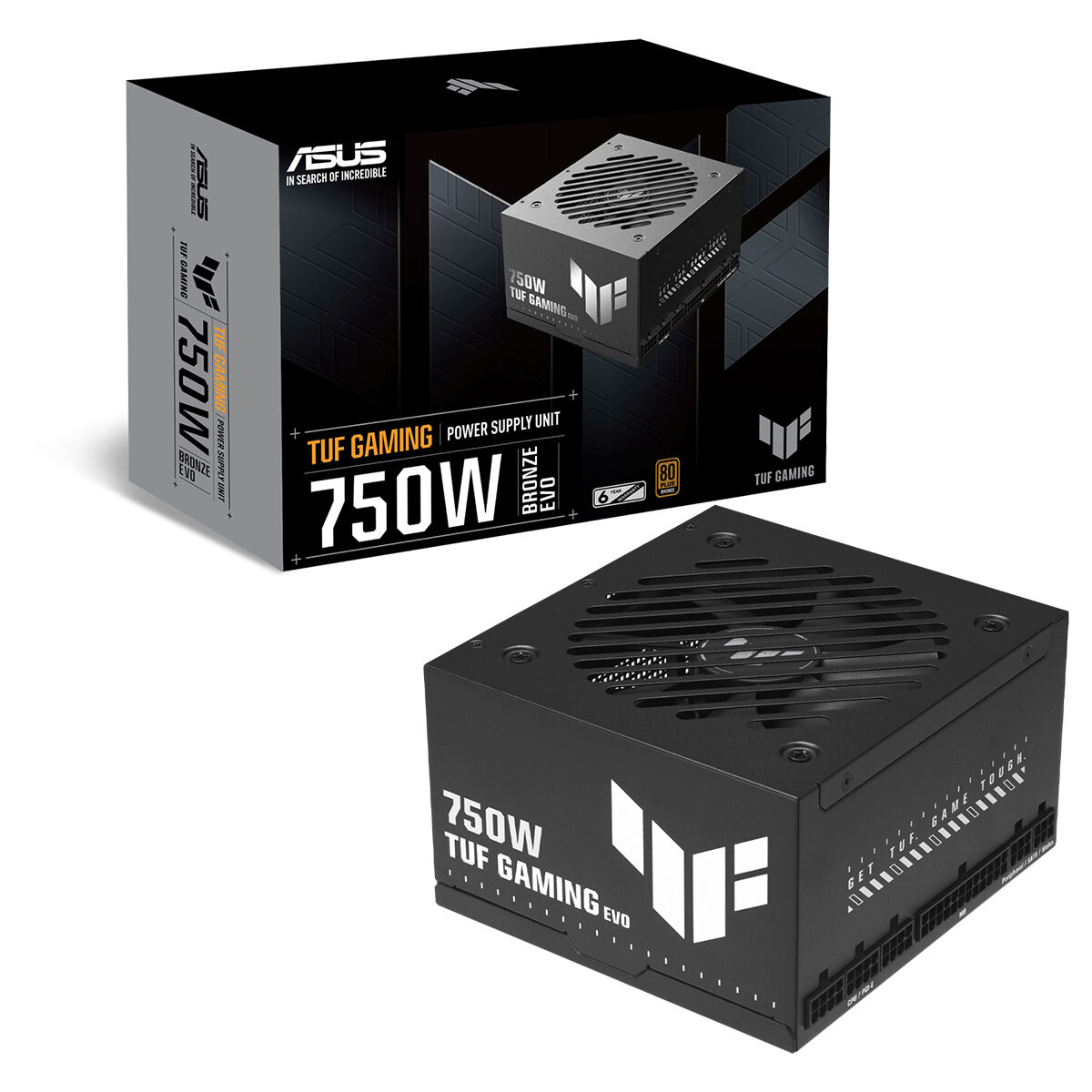 ASUS TUF GAMING 750B BRONZE EVO PSU ATX 3.1 FULL MODÜLER 80 PLUS BRONZE ASKERİ SINIF SERTİFİKASYON ÇİFT BİLYALI FAN KORUMALI PCB 6 YIL GARANTİ