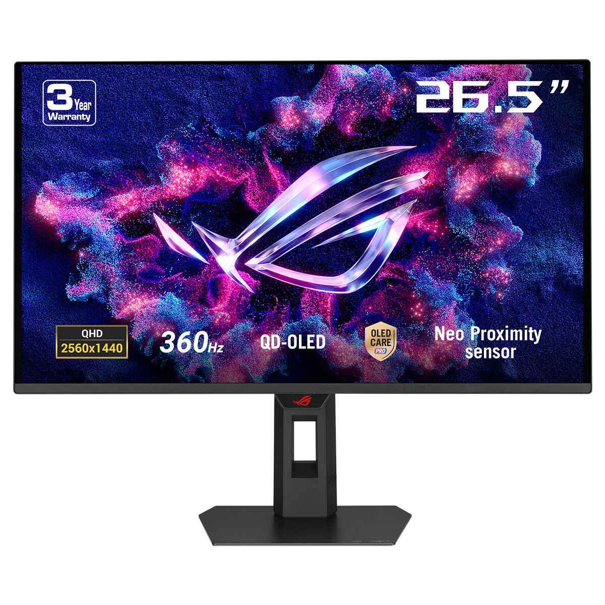 ASUS ROG STRIX XG27AQDNG 26.5 QD-OLED 2560x1440 0.03ms 360Hz 450cd DP HDMI USB YOK VESA 3YIL YAKINLIK SENSÖRÜ(NEO PROXIMITY SENSOR)  ELMB  G-SYNC UYUMLULUĞU  %99 DCI-P3 PİVOT MONİTÖR