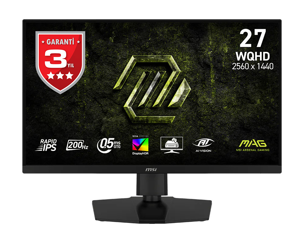 MSI 27 MAG 274QPF E20 2560x1440 (WQHD) 16:9 FLAT RAPID IPS 200Hz 0.5MS (Min.) FREESYNC PREMIUM PIVOT GAMING MONITOR