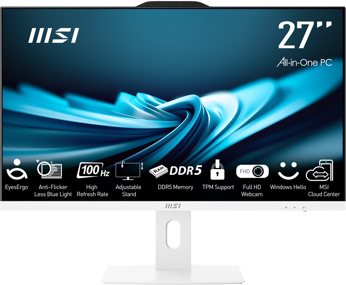 MSI PRO AP272P 14M-868XEU 27 FHD (1920X1080) I5-14400 16GB DDR5 512GB SSD BEYAZ AIO PC