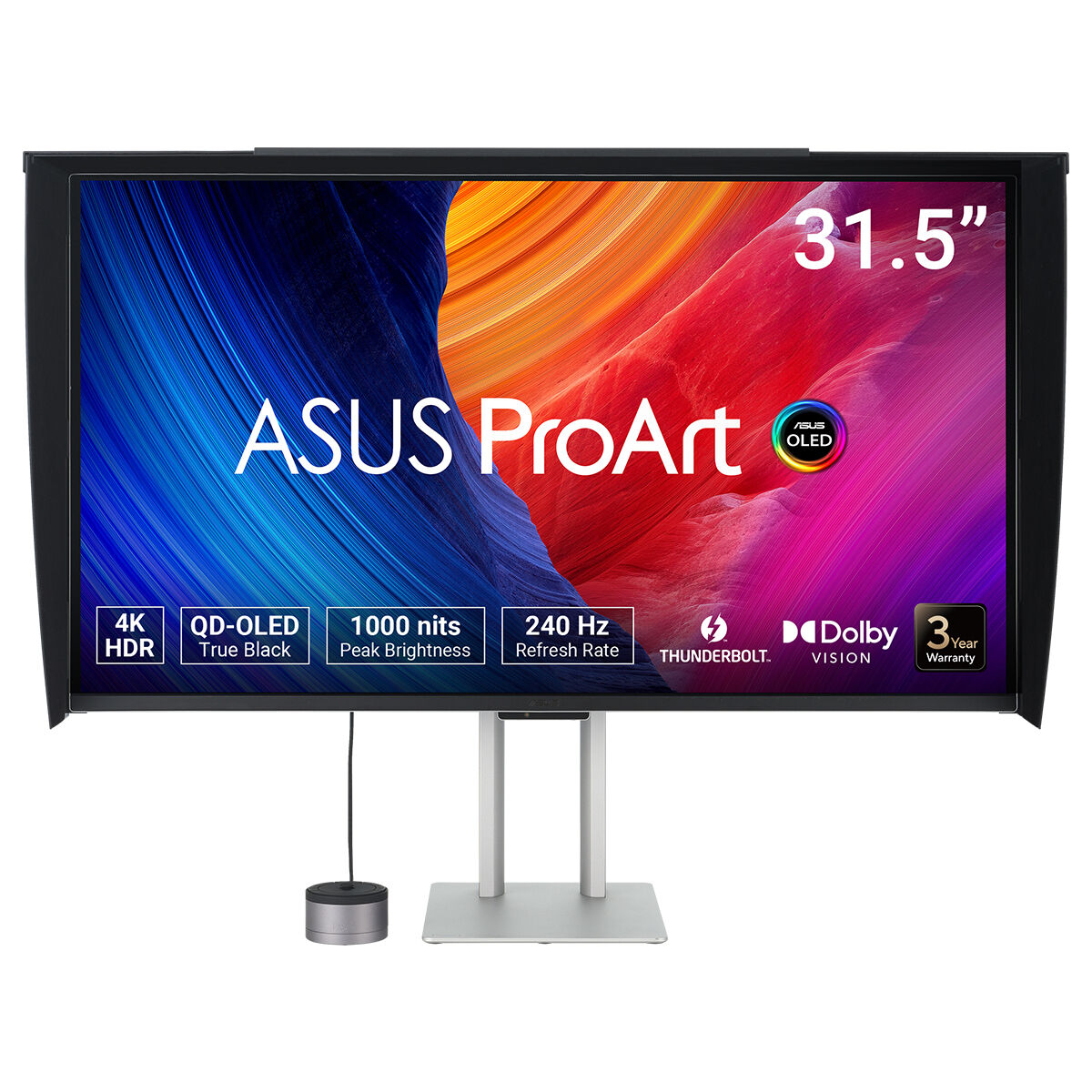 ASUS ProArt PA32UCDMR-K 31.5 QD-OLED 3840x2160 0.1ms 240Hz 250cd Thunderbolt DP HDMI USB-C Hoparlör VESA 3YIL ULTRA SLIM PD 96W  HDR HLG  DOBLY VISION  %99 DCI-P3  THUNDERBOLT DESTEĞİ  CALMAN DESTEĞİ  MONİTÖR