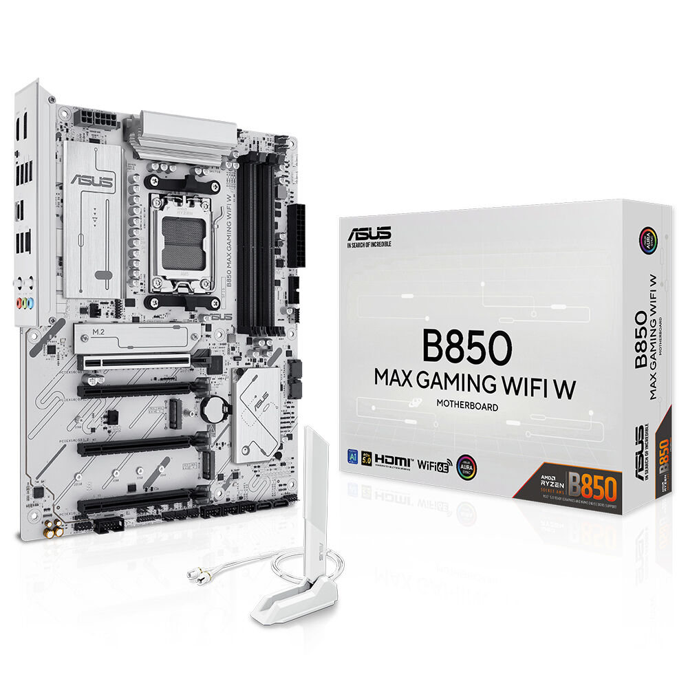 ASUS B850 MAX GAMING WIFI AMD B850 AM5 DDR5 8000 DP HDMI 3x M2 USB3.2 WIFI 6E + BT AURA RGB 2.5GBIT LAN ATX 256GB A KADAR RAM DESTEĞİ 8+2+1 GÜÇ AŞAMALARI 1xGEN5 M.2 ADVANCED AI PC-READY
