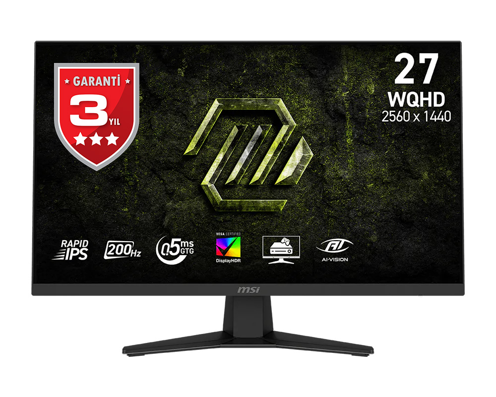 MSI 27 MAG 274QF E20 2560x1440 (WQHD) 16:9 FLAT RAPID IPS 200Hz 0.5MS(GtG Min.) ADAPTIVE-SYNC GAMING MONITOR