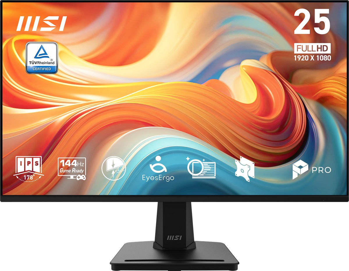 MSI 24.5 PRO MP251 E14L 1920x1080 (FHD) 16:9 FLAT IPS 144HZ 1MS(MPRT) ADAPTIVE-SYNC MONITOR