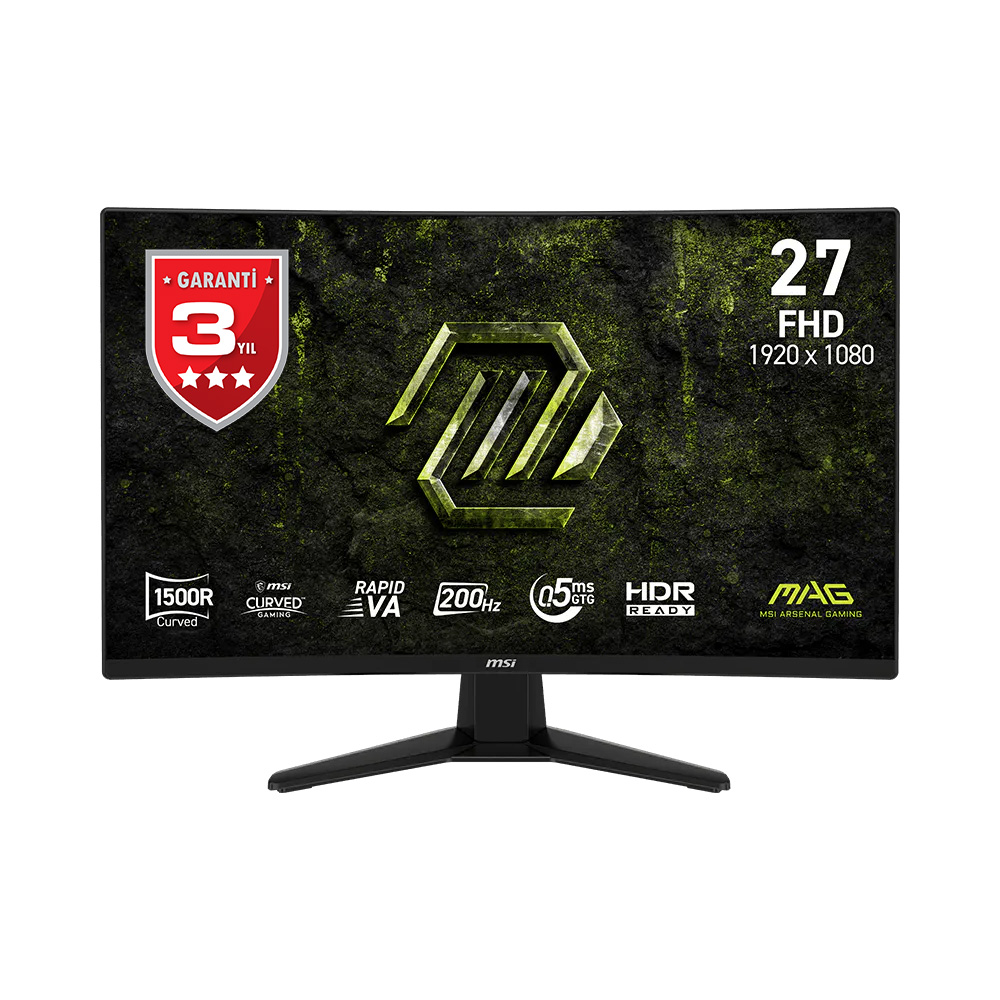 MSI 27 MAG 274CF E20 1920x1080 (FHD) 16:9 CURVE 1500R RAPID VA 200HZ 0.5MS (GtG Min.) FREESYNC PREMIUM GAMING MONITOR